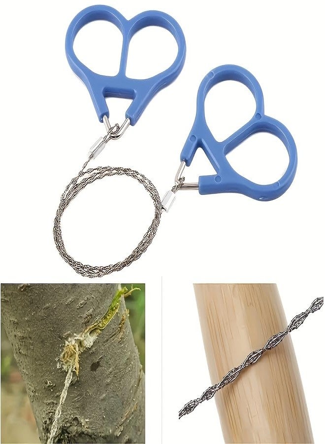 SHOPONIL PVC Pipe Cable Saw Stainless Steel Wire Hand Pocket String Rope Saw Emergency Survival Wire PVC Pipe Tree Cutter Cutting Tool for Wood Camping, Hiking, Hunting - Image 2